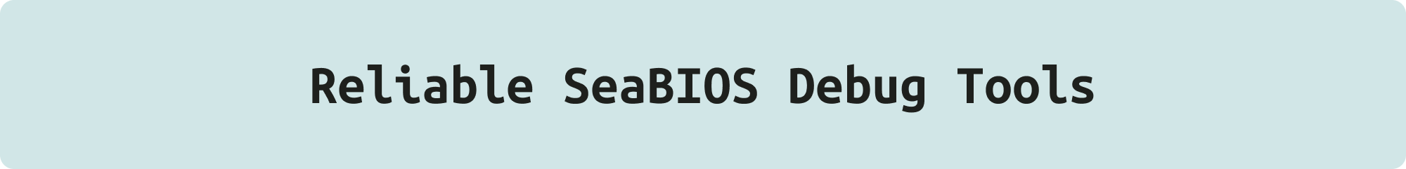 BIOS DEBUG
